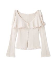 SNIDEL | Sustainableビッグカラーレーストリムニットプルオーバー(ニット/セーター)