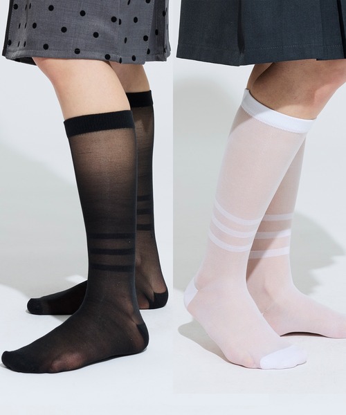 (そあ) シアー ハイ クルーソックス 2足組 / アディダスオリジナルス adidas