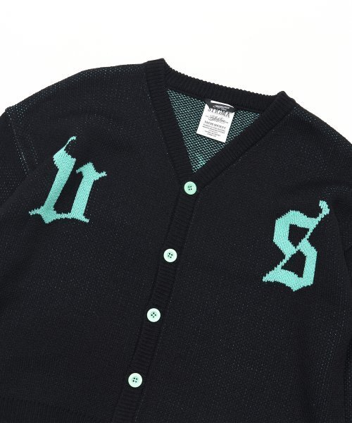 STIGMA（スティグマ）の「OLD LETTER OVERSIZED CARDIGAN BLACK（カーディガン/ボレロ・メンズ・その他・LARGE/MEDIUM）」の4枚目の写真