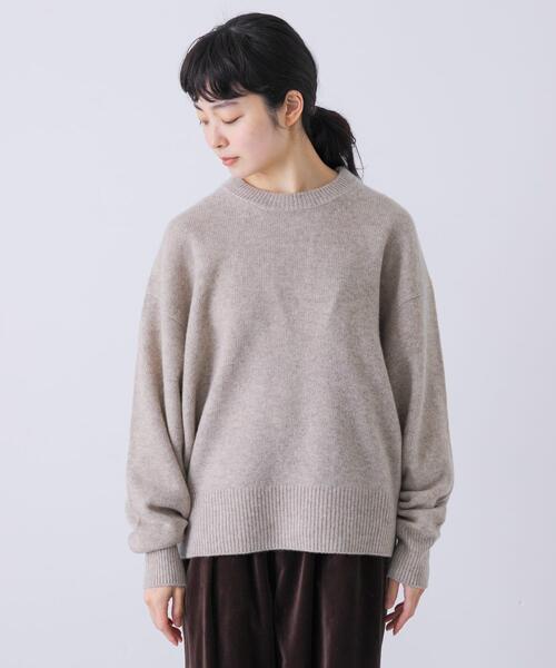 HAMILTON LAMBSWOOL クルーネック ウール ニット セーター HAMILTON WOOL ガーター クルーネックニット（ニット／セーター