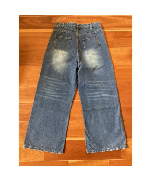 Bling Leads(ブリングリーズ)の「【Blss】【Bling Leads】ユーズド加工ワイドデニムパンツ(デニムパンツ・メンズ・ブルー・FREE)」の3枚目の写真