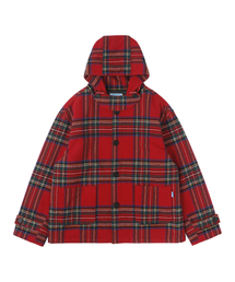 SUNNECT（ソネクト）の「Tartan Hooded Coat - Red（チェスターコート）」