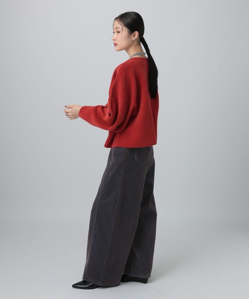 LEPSIM(レプシィム)の「フロッキーデニムパンツ 625432(デニムパンツ・レディース・チャコールグレー/ブラウン・FREE)」の8枚目の写真