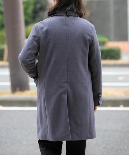 ITEMS URBANRESEARCH（アイテムズ アーバンリサーチ）の「ウールブレンドチェスターコート（チェスターコート・メンズ・グレー/ネイビー/ブラック・MEDIUM/LARGE）」の5枚目の写真