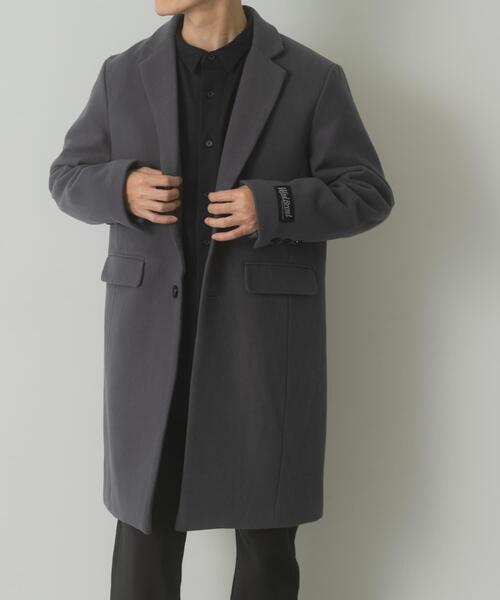 ITEMS URBANRESEARCH（アイテムズ アーバンリサーチ）の「ウールブレンドチェスターコート（チェスターコート・メンズ・グレー/ネイビー/ブラック・MEDIUM/LARGE）」の9枚目の写真