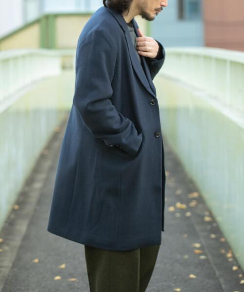 ITEMS URBANRESEARCH（アイテムズ アーバンリサーチ）の「ウールブレンドチェスターコート（チェスターコート・メンズ・グレー/ネイビー/ブラック・MEDIUM/LARGE）」の20枚目の写真