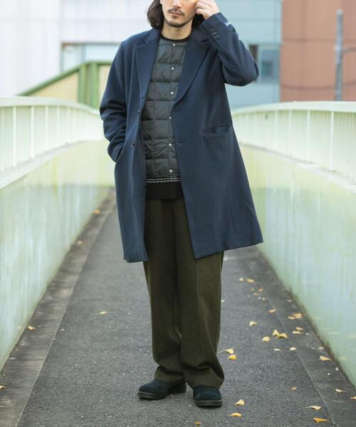 ITEMS URBANRESEARCH（アイテムズ アーバンリサーチ）の「ウールブレンドチェスターコート（チェスターコート・メンズ・グレー/ネイビー/ブラック・MEDIUM/LARGE）」の21枚目の写真