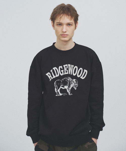 KANEITEI(カネイテイ)の「RIDGEWOOD CREWNECK (BLACK)(スウェット・レディース・ブラック・MEDIUM/LARGE/X-LARGE)」の2枚目の写真
