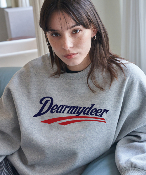 DEARMYDEER(ディアマイディア)の「ヴィンテージラインスウェットシャツ(グレー)(スウェット・レディース・その他・FREE)」の2枚目の写真