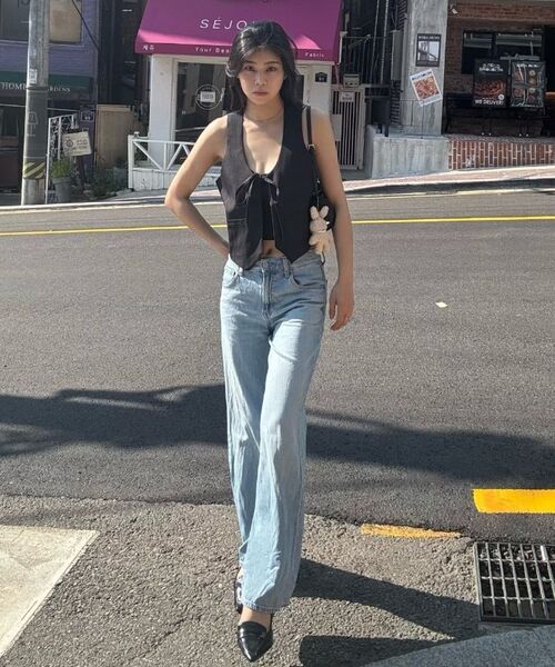 Express Holiday（エクスプレスホリデー）の「テーラードタイベスト_ブラック（ベスト・レディース・その他・SMALL/MEDIUM）」の3枚目の写真
