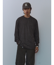 KIJUN MEN（キジュンメンズ）の「Fresh Border Long Sleeve Tee Brown（Tシャツ/カットソー）」
