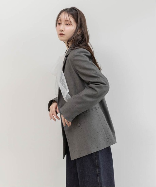 RANDA（ランダ）の「ダブルブレストテーラードジャケット（テーラードジャケット・レディース・グレー・0）」の20枚目の写真