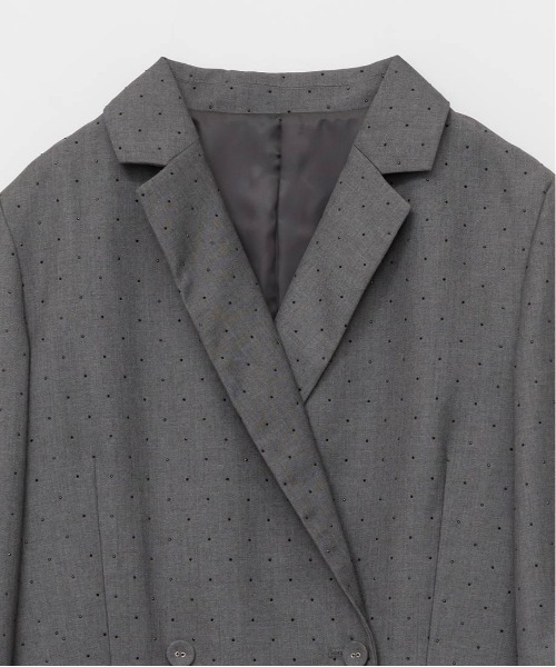 RANDA（ランダ）の「ダブルブレストテーラードジャケット（テーラードジャケット・レディース・グレー・0）」の2枚目の写真