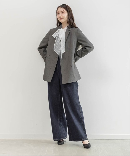 RANDA（ランダ）の「ダブルブレストテーラードジャケット（テーラードジャケット・レディース・グレー・0）」の7枚目の写真