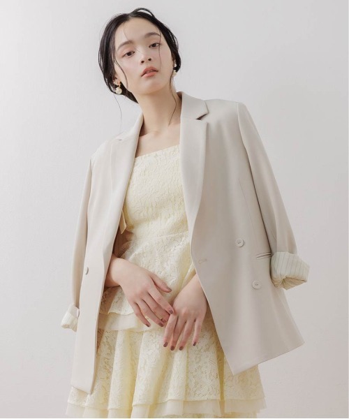 RANDA（ランダ）の「ダブルブレストテーラードジャケット（テーラードジャケット・レディース・グレー・0）」の13枚目の写真