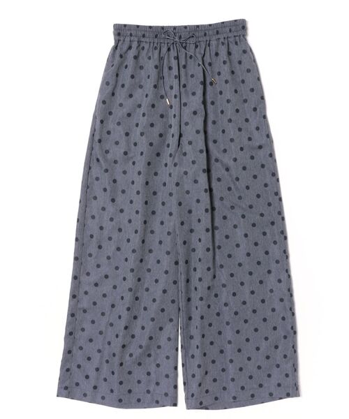 INTERPLANET（インタープラネット）の「デニムライクドットプリントパンツ（その他パンツ・レディース・ネイビー/ブラック・FREE）」の2枚目の写真