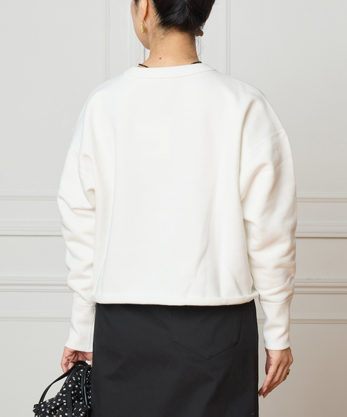 IENA LA BOUCLE（イエナラブークル）の「IENA LA BOUCLE ボンドスウェットプルオーバー（Tシャツ/カットソー・レディース・ホワイト/ブラック・FREE）」の4枚目の写真