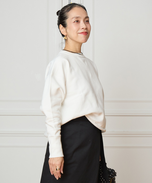 IENA LA BOUCLE（イエナラブークル）の「IENA LA BOUCLE ボンドスウェットプルオーバー（Tシャツ/カットソー・レディース・ホワイト/ブラック・FREE）」の5枚目の写真
