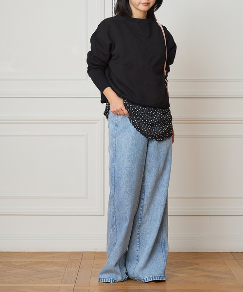 IENA LA BOUCLE（イエナラブークル）の「IENA LA BOUCLE ボンドスウェットプルオーバー（Tシャツ/カットソー・レディース・ホワイト/ブラック・FREE）」の14枚目の写真