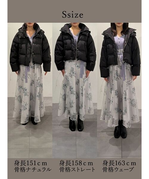 MERCURYDUO（マーキュリーデュオ）の「2WAYフード付アライドショートダウン（ダウンジャケット/コート・レディース・ブラック/アイボリー・MEDIUM/SMALL）」の19枚目の写真