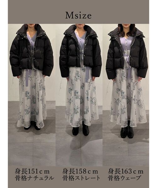 MERCURYDUO（マーキュリーデュオ）の「2WAYフード付アライドショートダウン（ダウンジャケット/コート・レディース・ブラック/アイボリー・MEDIUM/SMALL）」の22枚目の写真