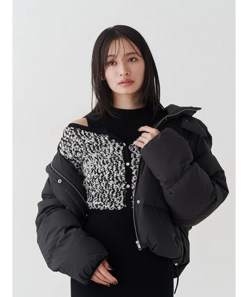 2WAYフード付アライドショートダウン（ダウンジャケット/コート