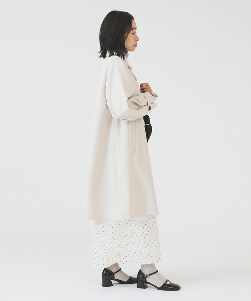 Ray BEAMS(レイビームス)の「ダブルクロス ステンカラー コート(ステンカラーコート・レディース・ホワイト系その他6/ベージュ・0/1)」の5枚目の写真