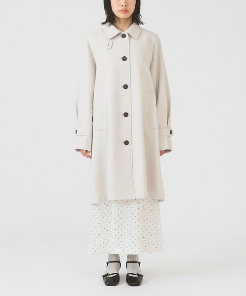 Ray BEAMS(レイビームス)の「ダブルクロス ステンカラー コート(ステンカラーコート・レディース・ホワイト系その他6/ベージュ・0/1)」の7枚目の写真