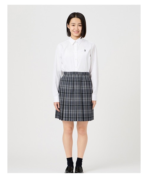 EASTBOY（イーストボーイ）の「スカート チェック 48cm丈 女子 制服 学生服 中学生 高校生 スクール  （スカート・キッズ・ネイビー系/チャコール/イエロー系・7号/13号/11号/9号）」の8枚目の写真
