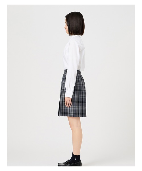EASTBOY（イーストボーイ）の「スカート チェック 48cm丈 女子 制服 学生服 中学生 高校生 スクール  （スカート・キッズ・ネイビー系/チャコール/イエロー系・7号/13号/11号/9号）」の10枚目の写真