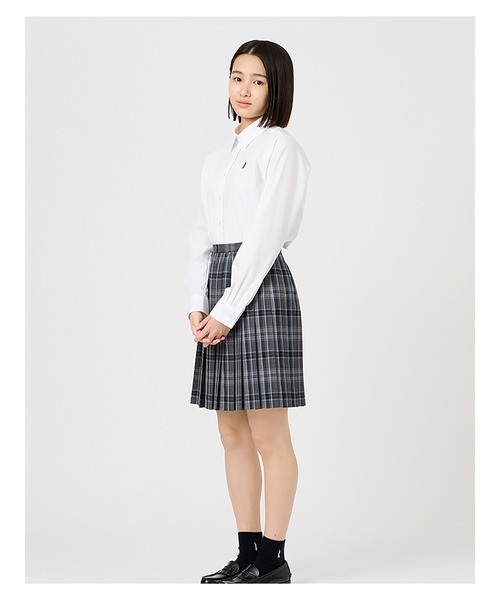 EASTBOY（イーストボーイ）の「スカート チェック 48cm丈 女子 制服 学生服 中学生 高校生 スクール  （スカート・キッズ・ネイビー系/チャコール/イエロー系・7号/13号/11号/9号）」の9枚目の写真