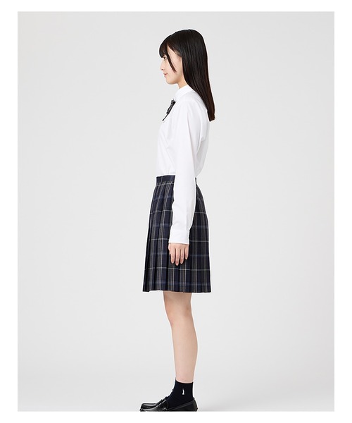 EASTBOY（イーストボーイ）の「スカート チェック 48cm丈 女子 制服 学生服 中学生 高校生 スクール  （スカート・キッズ・ネイビー系/チャコール/イエロー系・7号/13号/11号/9号）」の14枚目の写真