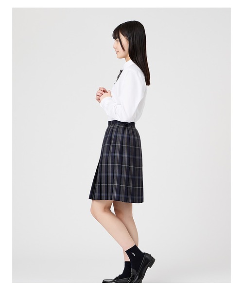 EASTBOY（イーストボーイ）の「スカート チェック 48cm丈 女子 制服 学生服 中学生 高校生 スクール  （スカート・キッズ・ネイビー系/チャコール/イエロー系・7号/13号/11号/9号）」の15枚目の写真