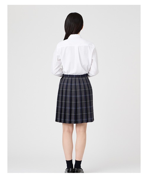 EASTBOY（イーストボーイ）の「スカート チェック 48cm丈 女子 制服 学生服 中学生 高校生 スクール  （スカート・キッズ・ネイビー系/チャコール/イエロー系・7号/13号/11号/9号）」の16枚目の写真