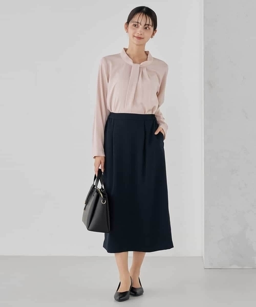 a.v.v（アーヴェヴェ）の「【洗える】ボウタイ風ブラウス（シャツ/ブラウス・レディース・ライトピンク/ブラック/ホワイト・36/38/40）」の7枚目の写真