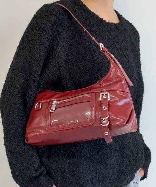 AUREN(オーレン)の「【ユニセックス】パネルポケットワンショルダー 軽量/通勤・通学(ショルダーバッグ・メンズ・ブラック/ブラック系その他/レッド系その他/レッド/ホワイト系その他/ホワイト・FREE)」の5枚目の写真