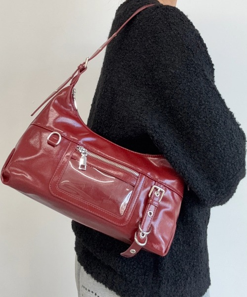 AUREN(オーレン)の「【ユニセックス】パネルポケットワンショルダー 軽量/通勤・通学(ショルダーバッグ・メンズ・ブラック/ブラック系その他/レッド系その他/レッド/ホワイト系その他/ホワイト・FREE)」の18枚目の写真