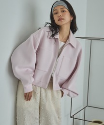 DOUX ARCHIVES（ドゥアルシーヴ）の「【EC限定】モチモチシリーズ/ボンディングクロップドブルゾン（ブルゾン）」