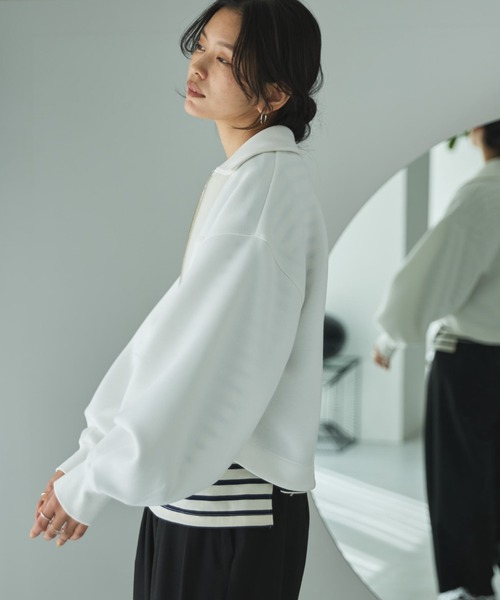 DOUX ARCHIVES モチモチシリーズ/ボンディングクロップド ブルゾン セール】【EC限定】モチモチシリーズ/ボンディングクロップドブルゾン