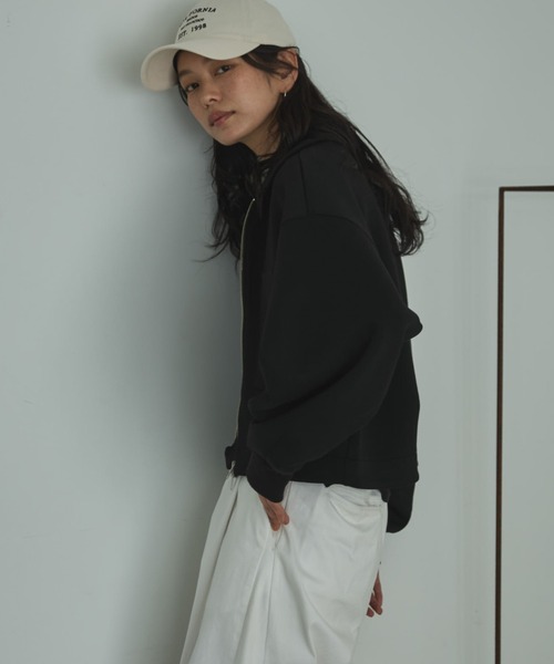 セール】【EC限定】モチモチシリーズ/ボンディングクロップドブルゾン