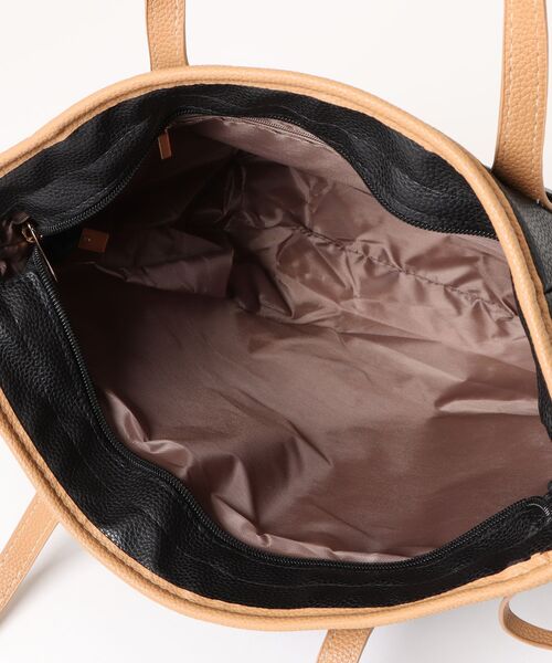 florist（フローリスト）の「レザータッチバイカラートートバッグ/ビジネスバッグ/オフィスバッグ（ビジネスバッグ・レディース・モカ/ホワイト/ブラック・FREE）」の10枚目の写真