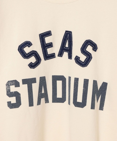 BAYFLOW（ベイフロー）の「ワッペンスウェットプルオーバー（スウェット・メンズ・ネイビー/オフホワイト・LARGE/MEDIUM）」の8枚目の写真