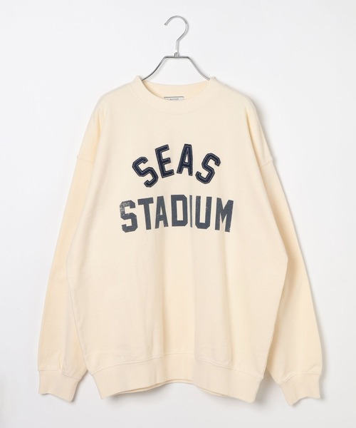 BAYFLOW(ベイフロー)の「ワッペンスウェットプルオーバー(スウェット・メンズ・ネイビー/オフホワイト・LARGE/MEDIUM)」の12枚目の写真