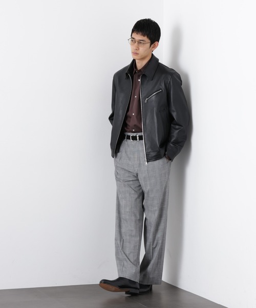 NANO universe（ナノユニバース）の「ラムナッパレザーライダースジャケット（ライダースジャケット・メンズ・ブラック/ブラウン・M/L）」の14枚目の写真