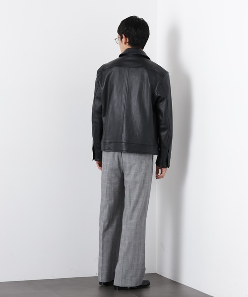NANO universe（ナノユニバース）の「ラムナッパレザーライダースジャケット（ライダースジャケット・メンズ・ブラック/ブラウン・M/L）」の16枚目の写真