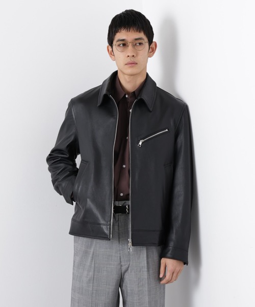 NANO universe（ナノユニバース）の「ラムナッパレザーライダースジャケット（ライダースジャケット・メンズ・ブラック/ブラウン・M/L）」の10枚目の写真