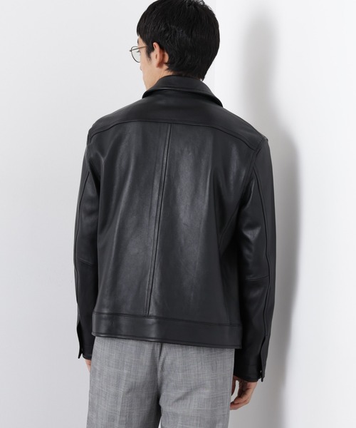 NANO universe（ナノユニバース）の「ラムナッパレザーライダースジャケット（ライダースジャケット・メンズ・ブラック/ブラウン・M/L）」の12枚目の写真