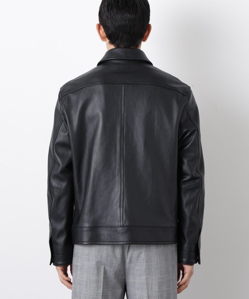 NANO universe（ナノユニバース）の「ラムナッパレザーライダースジャケット（ライダースジャケット・メンズ・ブラック/ブラウン・M/L）」の18枚目の写真