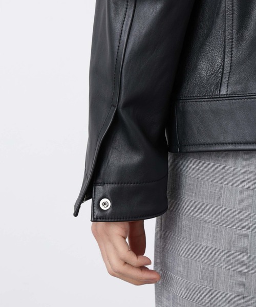 NANO universe（ナノユニバース）の「ラムナッパレザーライダースジャケット（ライダースジャケット・メンズ・ブラック/ブラウン・M/L）」の22枚目の写真