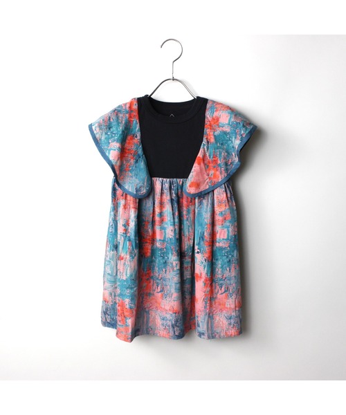 maarook（マルーク）の「アブストラクトハンカチーフスリーブワンピース（ワンピース・キッズ・グリーン・140cm/150cm/160cm）」の4枚目の写真